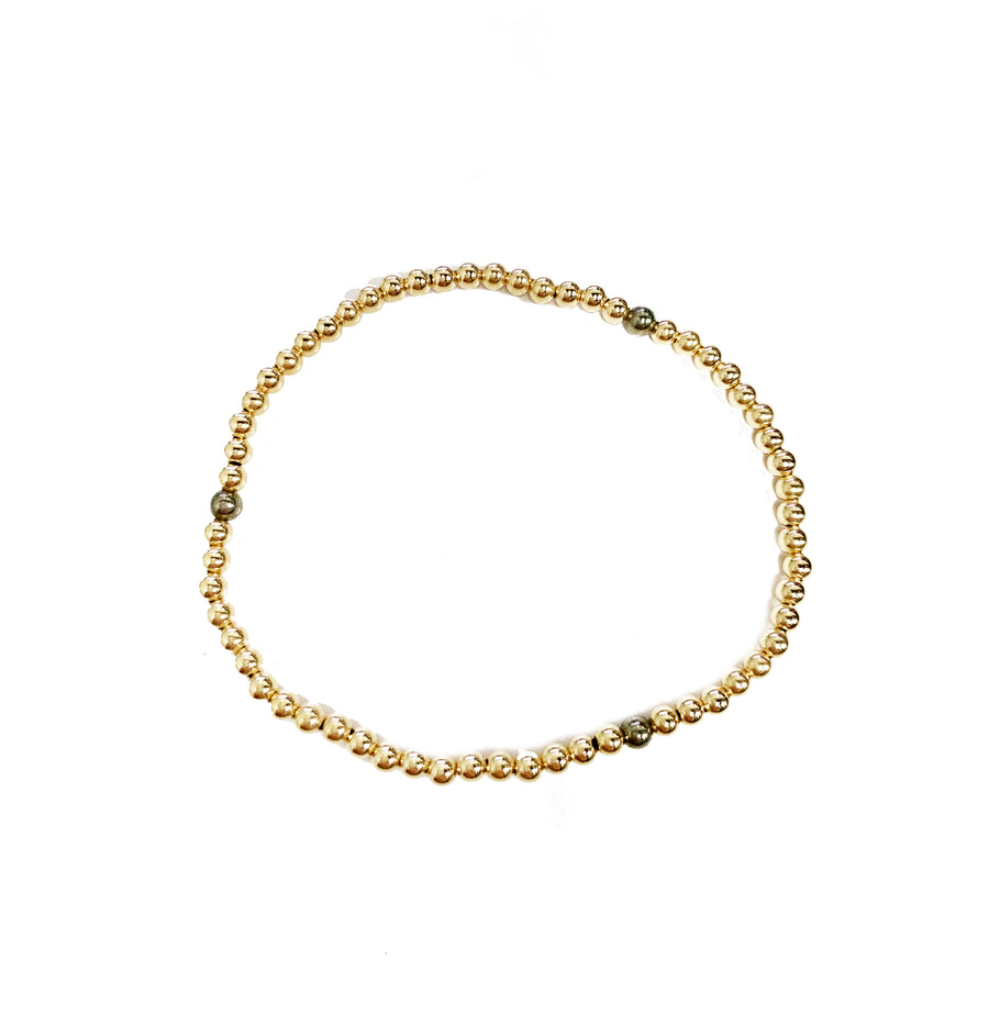 EG Karma #1 Bracelet - One Pyrite + Gold - Gabrielle's Biloxi