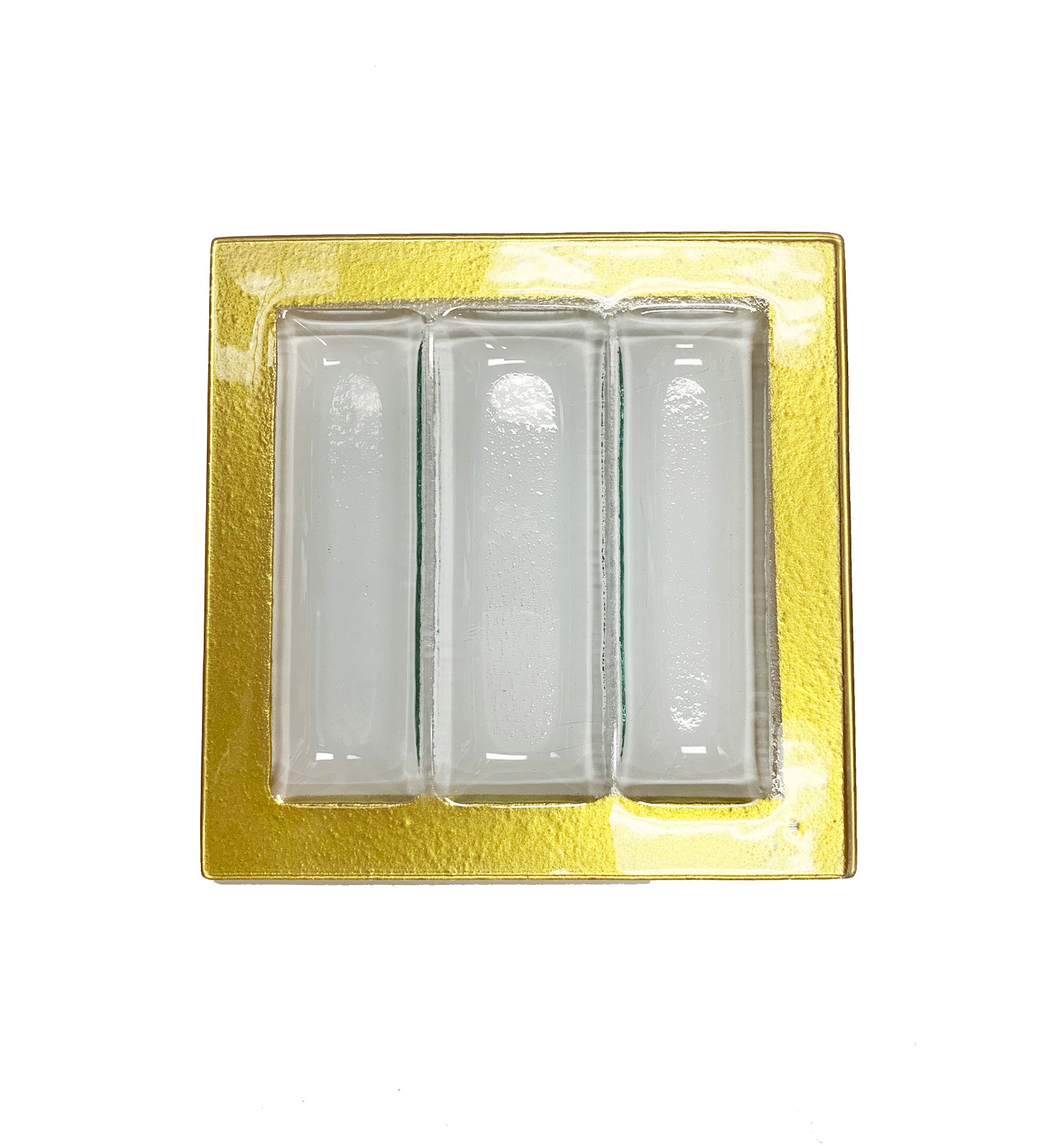 Alyce Glass Tri-Server - Gold - Gabrielle's Biloxi