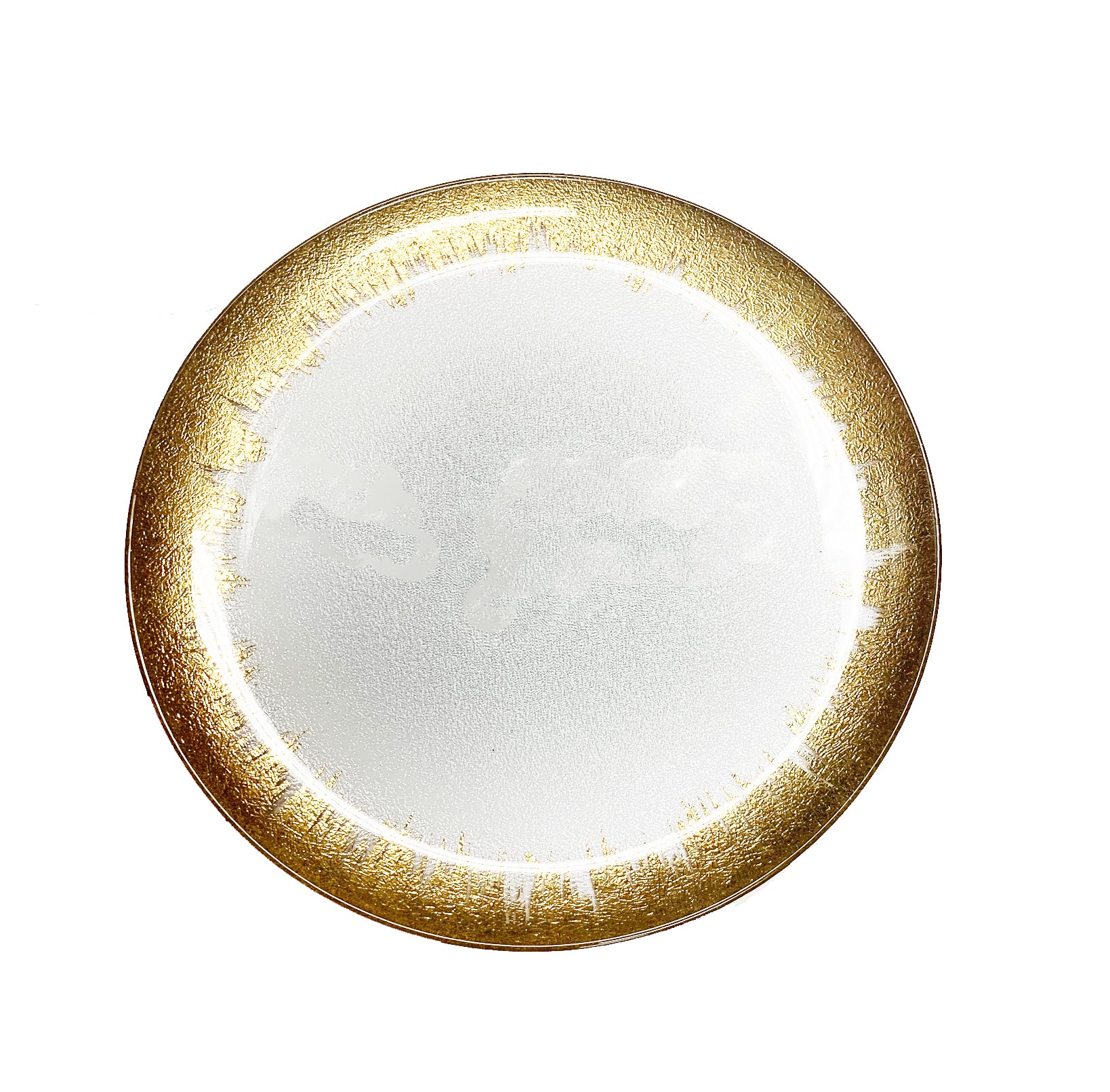 Anna Glass Platter - Gold - Gabrielle's Biloxi