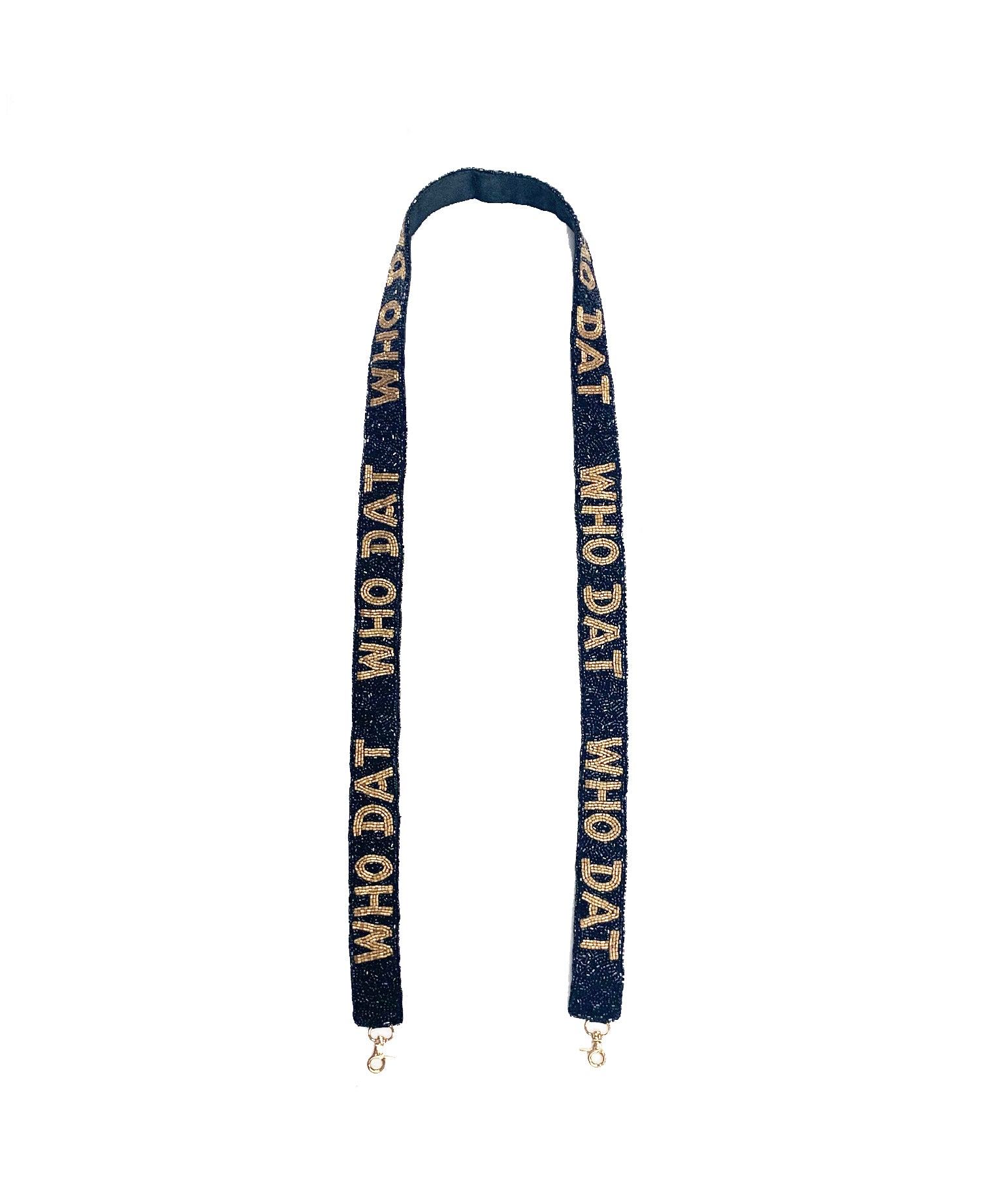 Who Dat Beaded Strap - Black - Gabrielle's Biloxi
