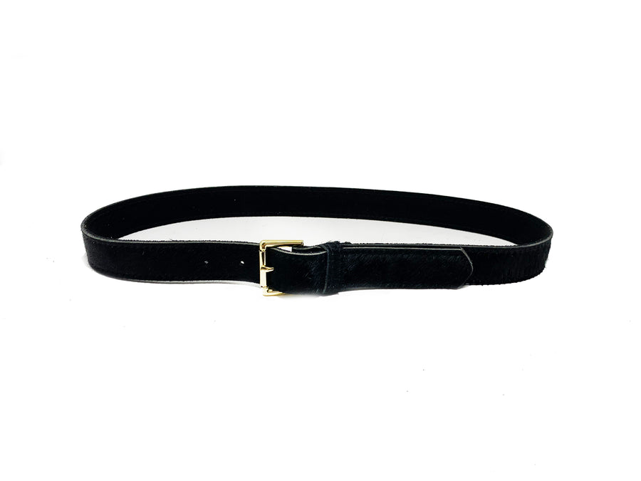 JJ Winters Black Calf Hair / Gold Belt - Gabrielle's Biloxi