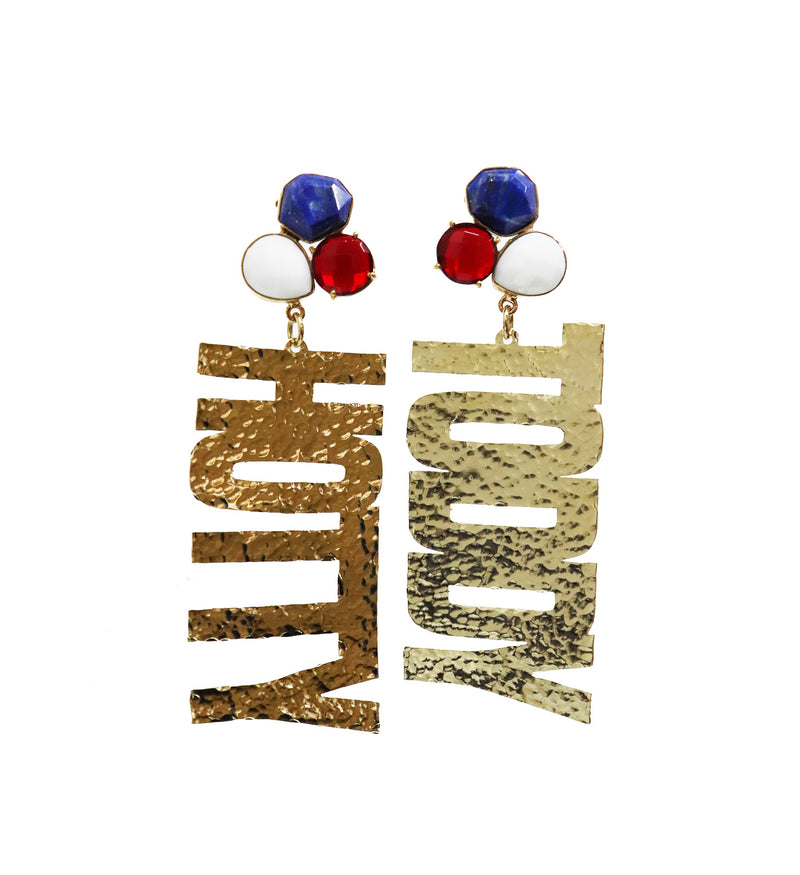 Team RLN - Ole Miss Gold Hotty Toddy Earrings - Gabrielle&