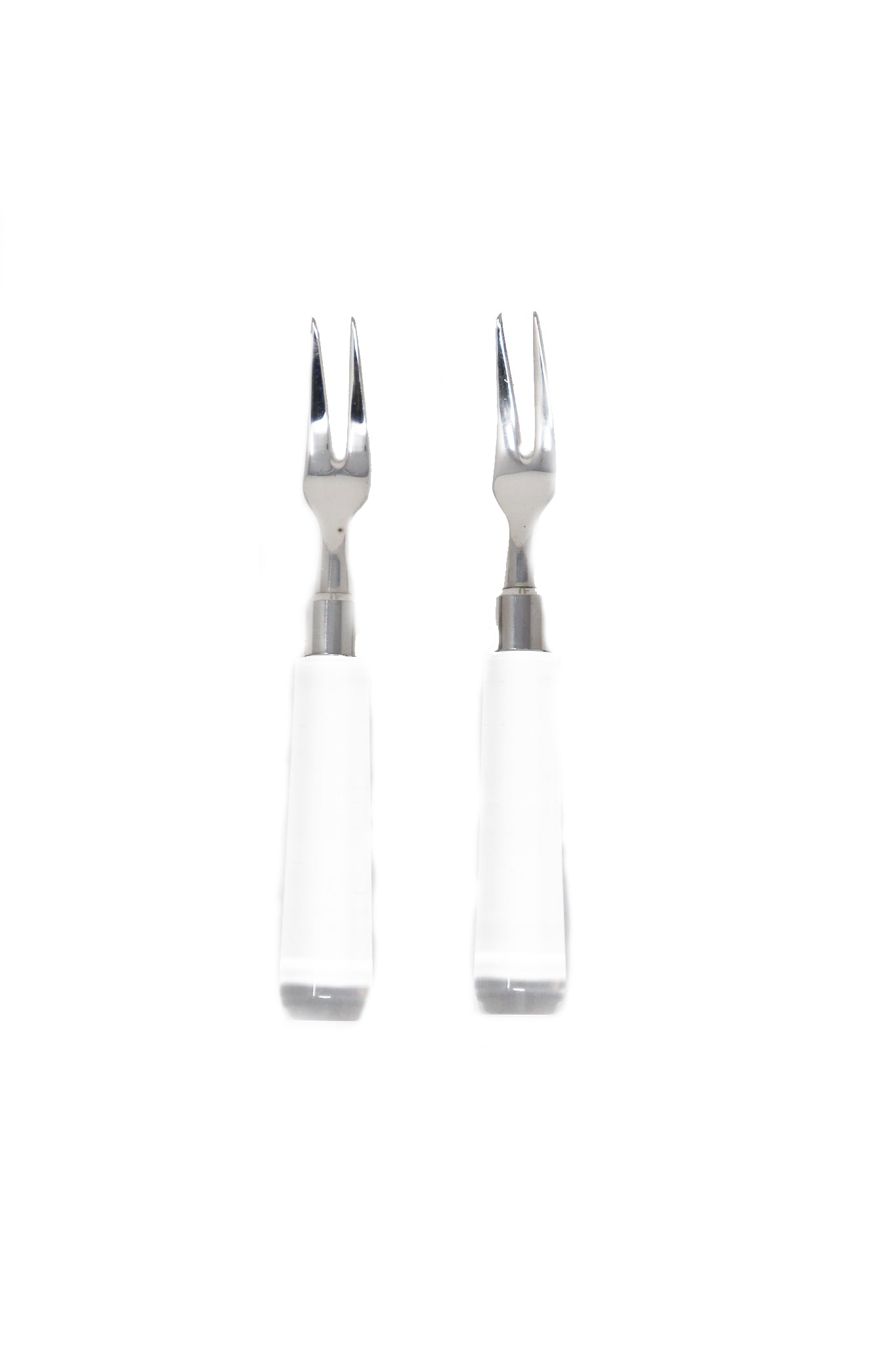 Sydney Cocktail Forks Clear/Silver - Gabrielle's Biloxi