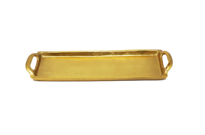 Rectangular Aluminum Small Tray Dark Gold - Gabrielle's Biloxi