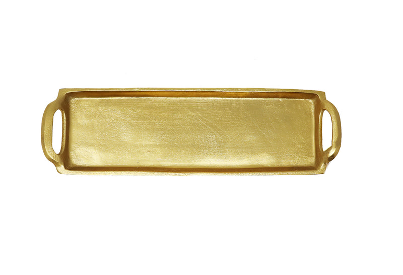 Rectangular Aluminum Small Tray Dark Gold - Gabrielle&