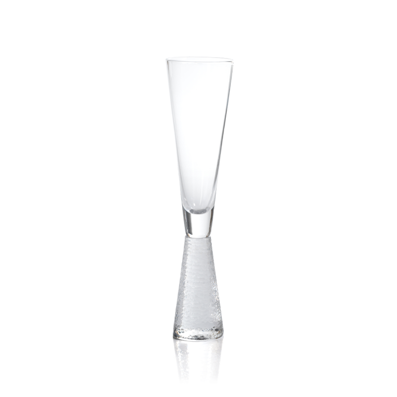 Livogno Champagne Flute on Hammered Stem - Gabrielle's Biloxi