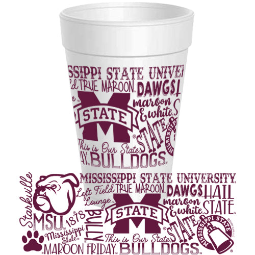 Mississippi State Traditions Wrap Styrofoam Cups - Gabrielle's Biloxi