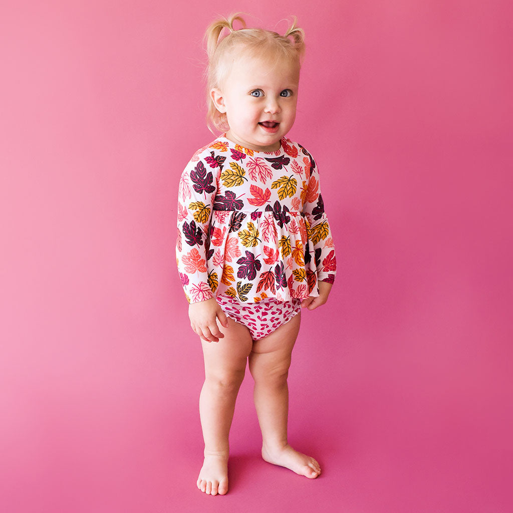 Posh Peanut Autumn-Long Sleeve Basic Peplum Top & Bloomer Set - Gabrielle's Biloxi