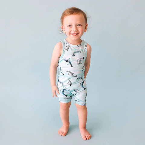 Posh Peanut Skipper Racerback Short Length Romper - Gabrielle&