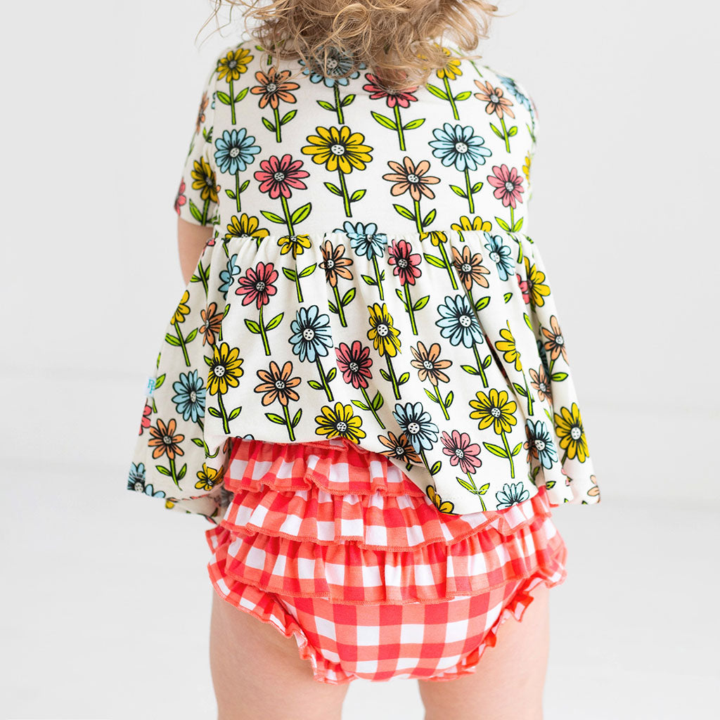 Posh Peanut Maya Lynn - Short Sleeve Henley Peplum Top & Bloomer Set - Gabrielle's Biloxi