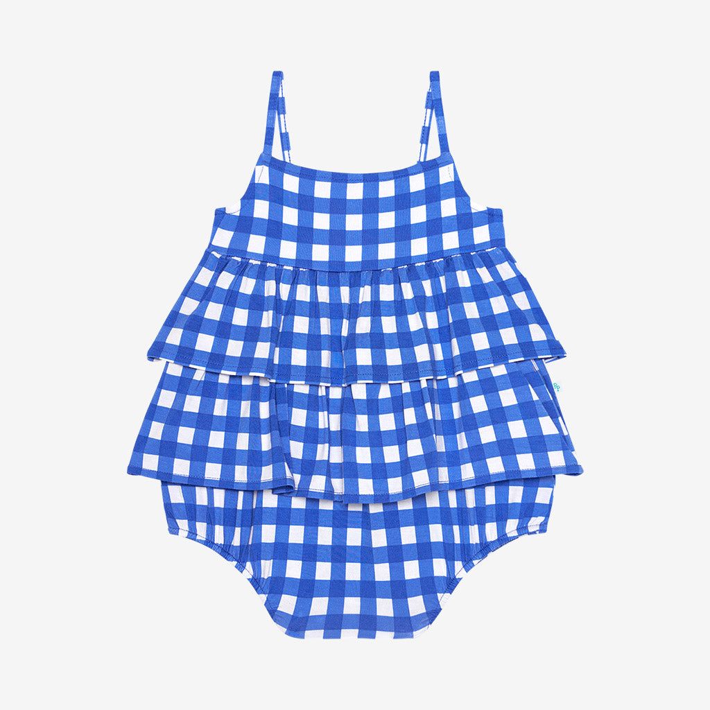 Posh Peanut Joshua Basic Ruffled Spaghetti Romper - Gabrielle's Biloxi