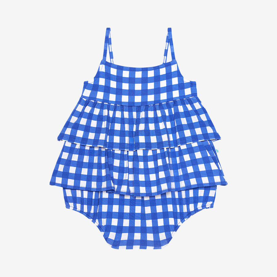 Posh Peanut Joshua Basic Ruffled Spaghetti Romper - Gabrielle's Biloxi