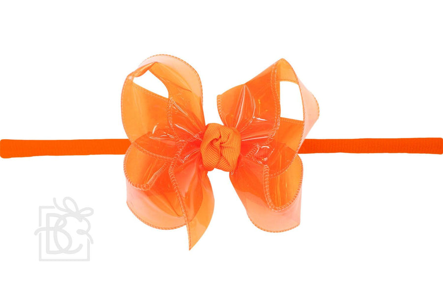 Headband with Waterproof Bow - Orange - Gabrielle's Biloxi