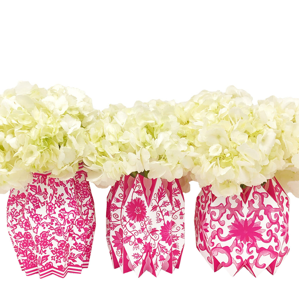 Pink Chinoiserie Paper Vase Wrap - Gabrielle's Biloxi