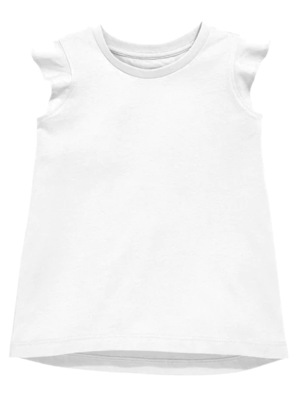 Girls Ruffle Shirt - White - Gabrielle's Biloxi