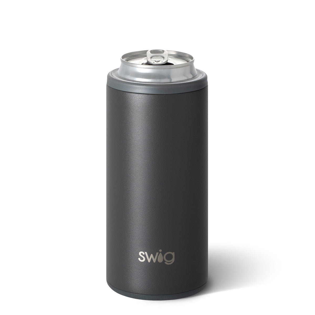 Swig 12oz Skinny Can Cooler Matte Grey - Gabrielle's Biloxi