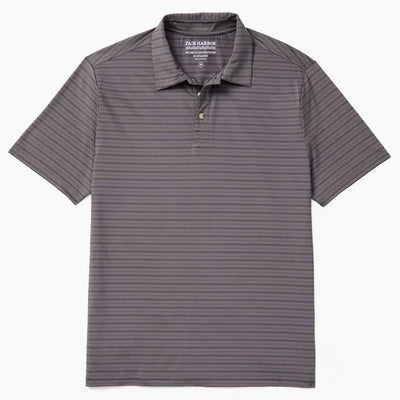 Fair Harbor The Midway Polo - Black Golf Stripe - Gabrielle's Biloxi