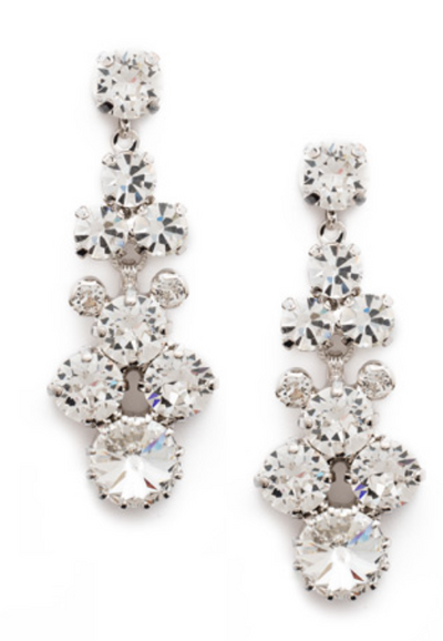 Sorrelli Well-Rounded Crystal Drop Earring Silver - Crystal - Gabrielle's Biloxi