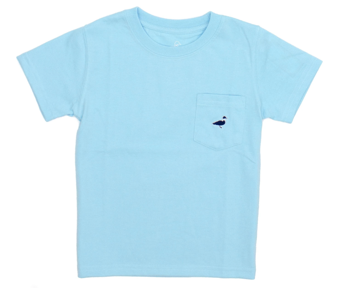 Properly Tied Boys Parker Pocket Tee SS - Powder Blue - Gabrielle's Biloxi