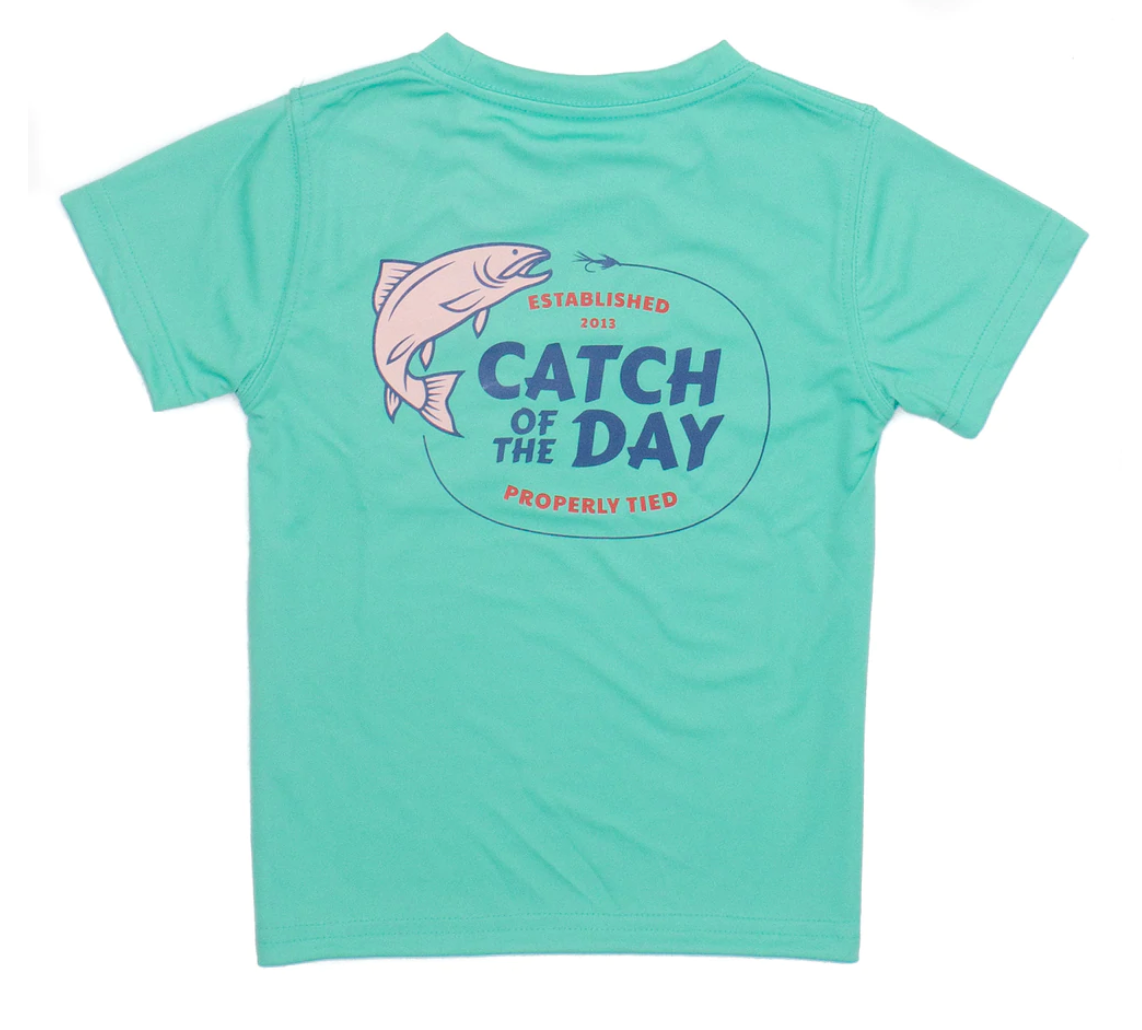 Properly Tied Performance Tee Catch of the Day - Soft Green - Gabrielle's Biloxi