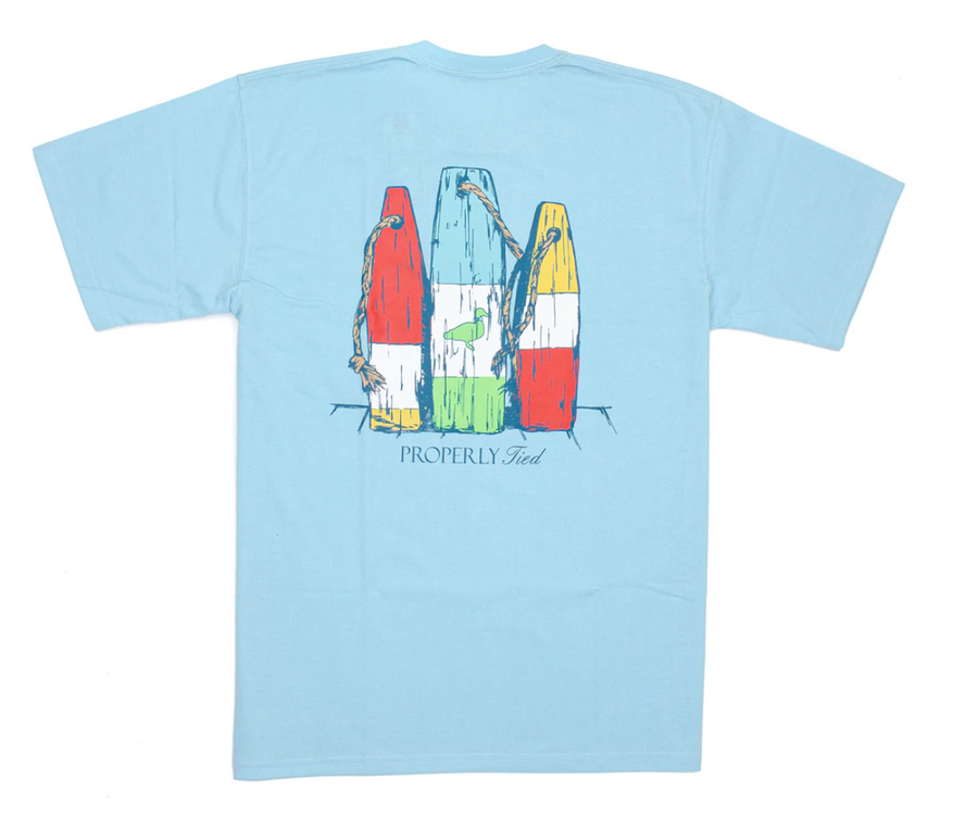 Properly Tied Oh Buoy Tee - Powder Blue - Gabrielle's Biloxi