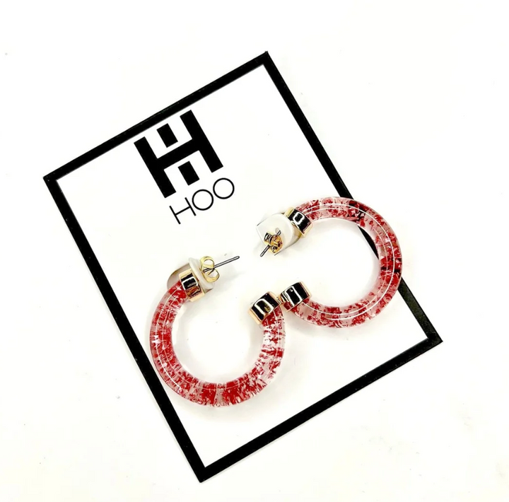 Mini Hoops - Pink Foil - Gabrielle's Biloxi