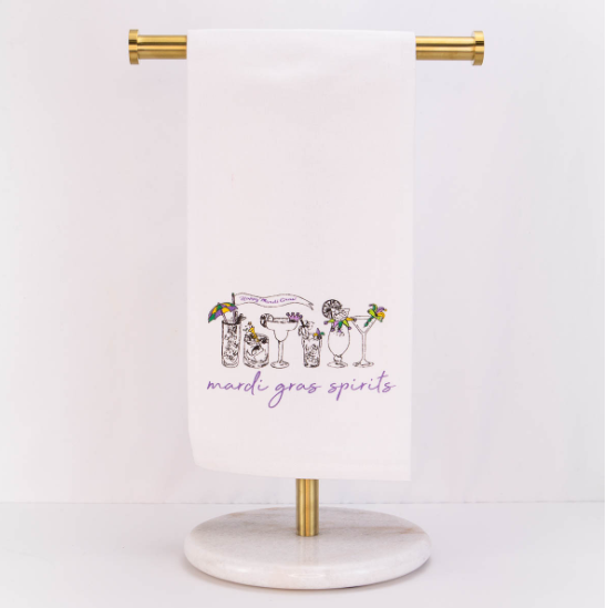 Mardi Gras Spirits Hand Towel - Gabrielle's Biloxi