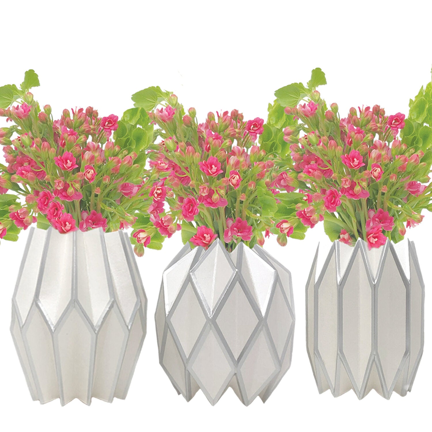 Silver Paper Vase Wrap - Gabrielle's Biloxi