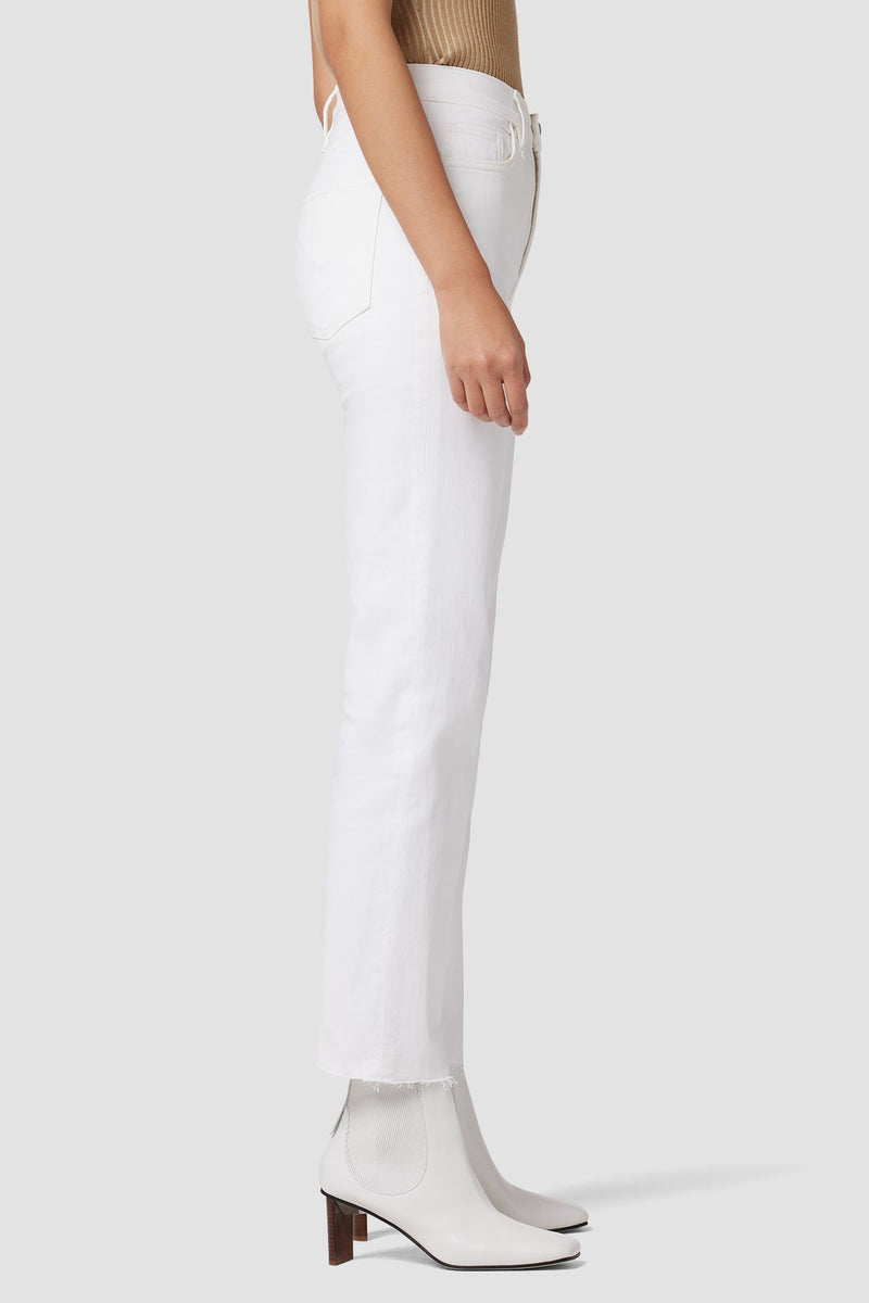 Hudson Remi High Rise Straight Ankle - White - Gabrielle&