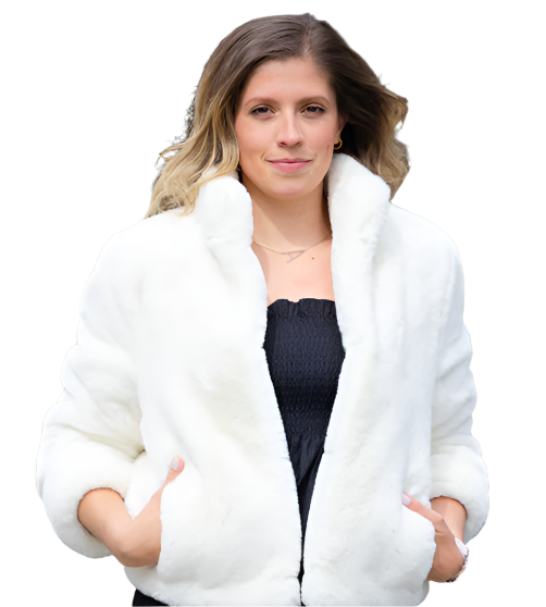 Faux Fur Reversible Blakely Bomber - White - Gabrielle's Biloxi