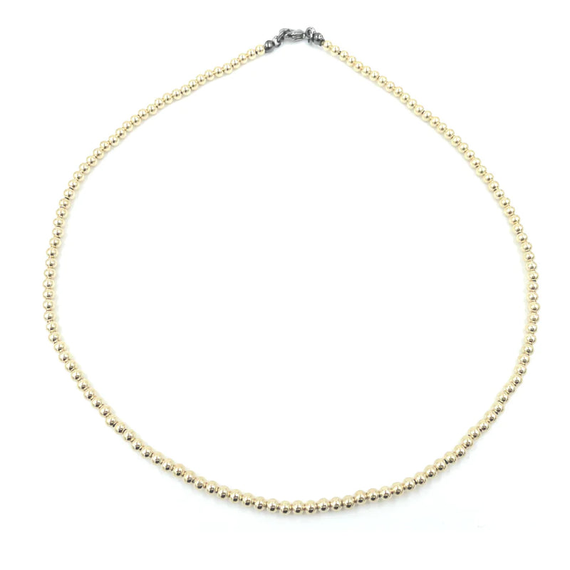 14K Gold Filled Beaded Necklace-18 Inch - Gabrielle&