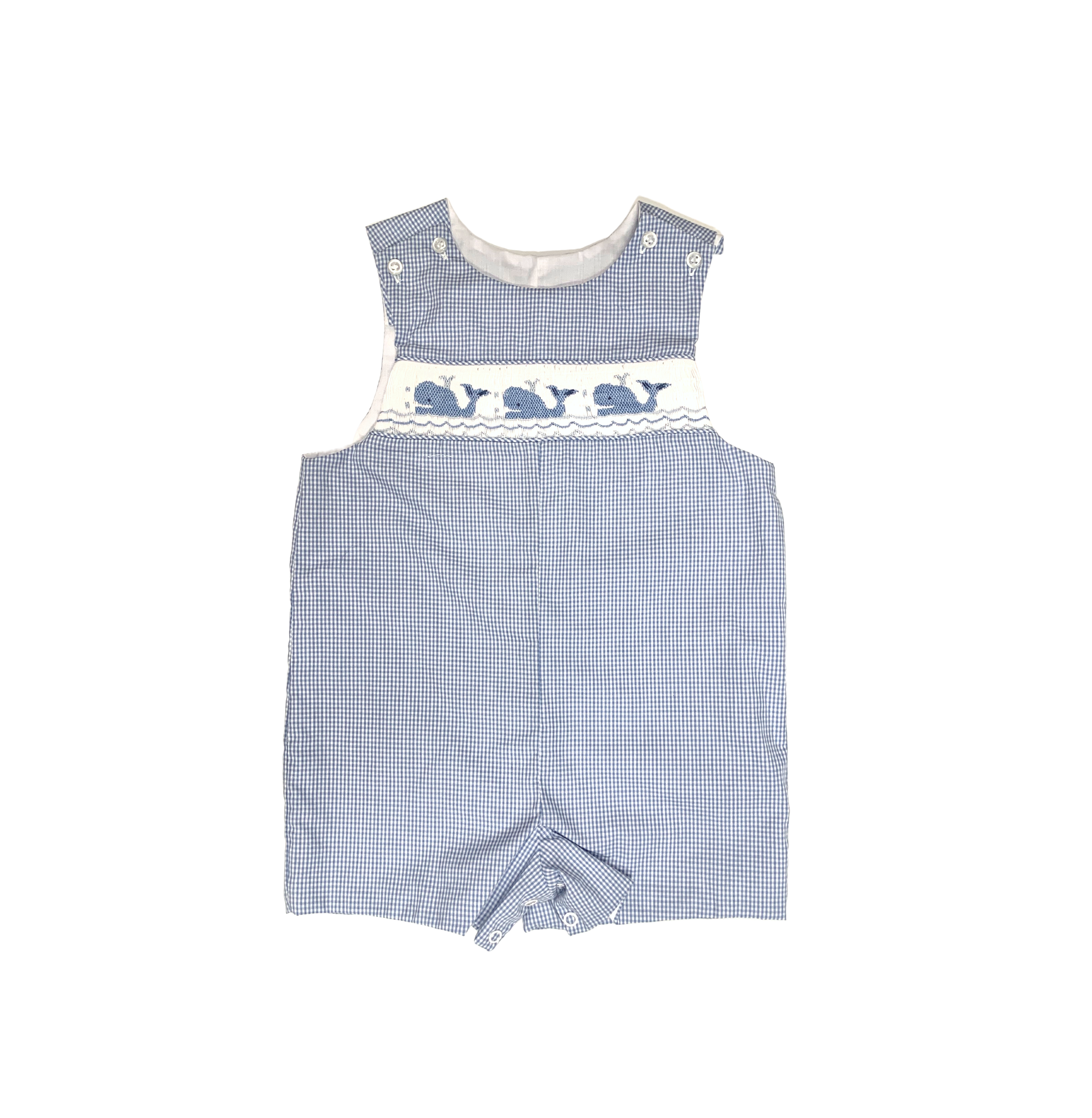 Boys Whales Smocked Overall - Gabrielle's Biloxi
