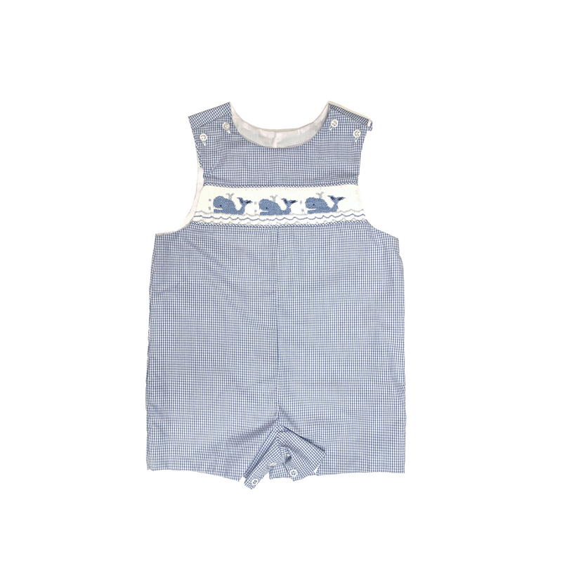 Boys Whales Smocked Overall - Gabrielle&