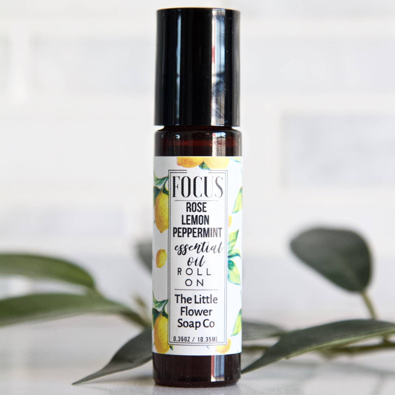 Rose Lemon Peppermint Essential Oil Roll-on Aromatherapy - Gabrielle&