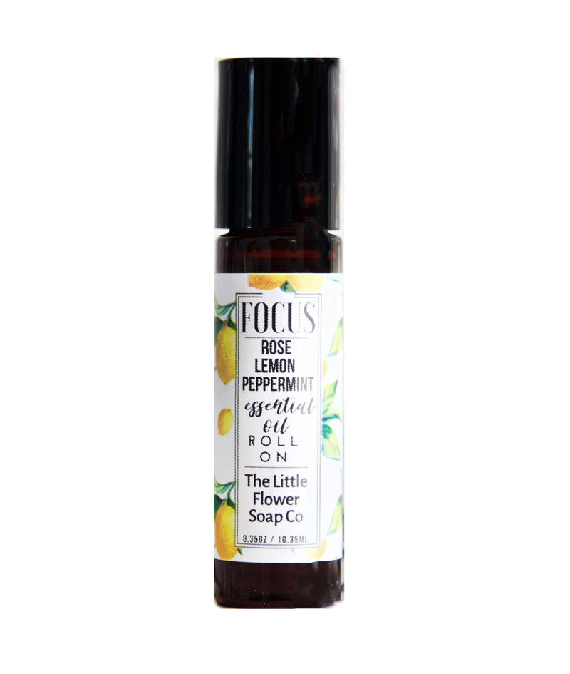 Rose Lemon Peppermint Essential Oil Roll-on Aromatherapy - Gabrielle&
