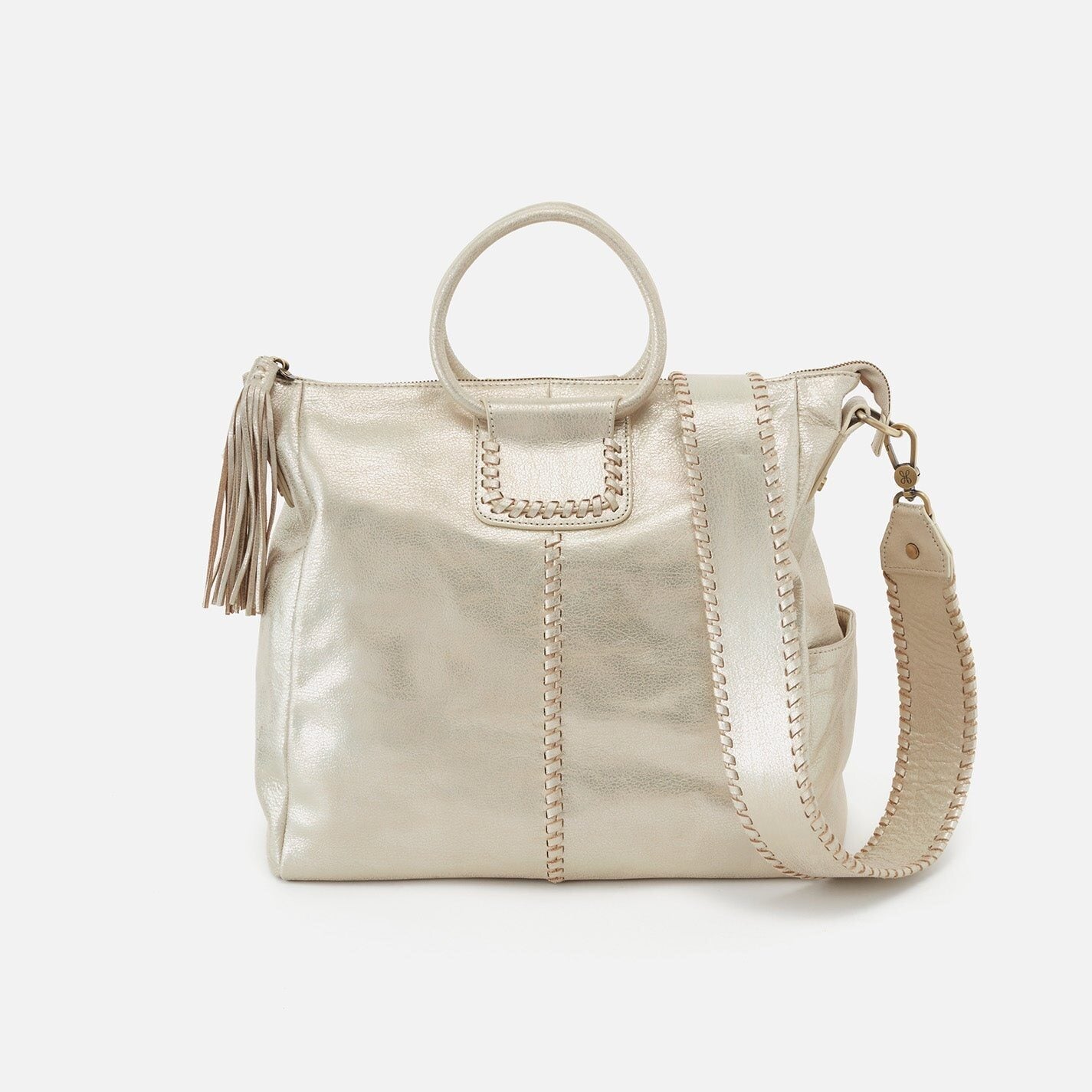 Hobo Sheila Handbag - Pearled Silver - Gabrielle's Biloxi