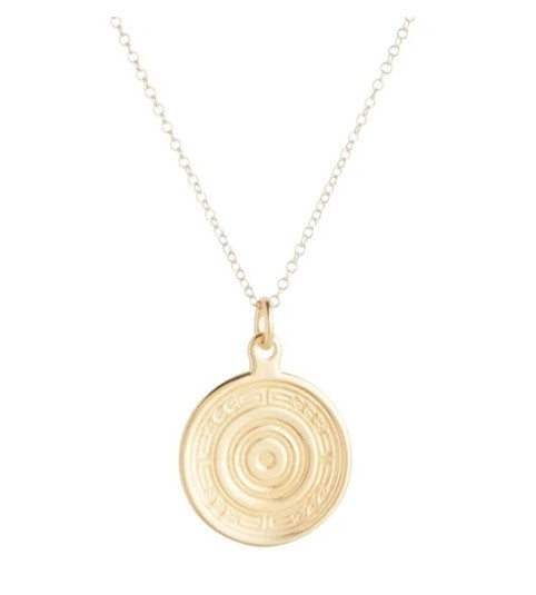 Athena Small Gold Charm Necklace - Gabrielle&