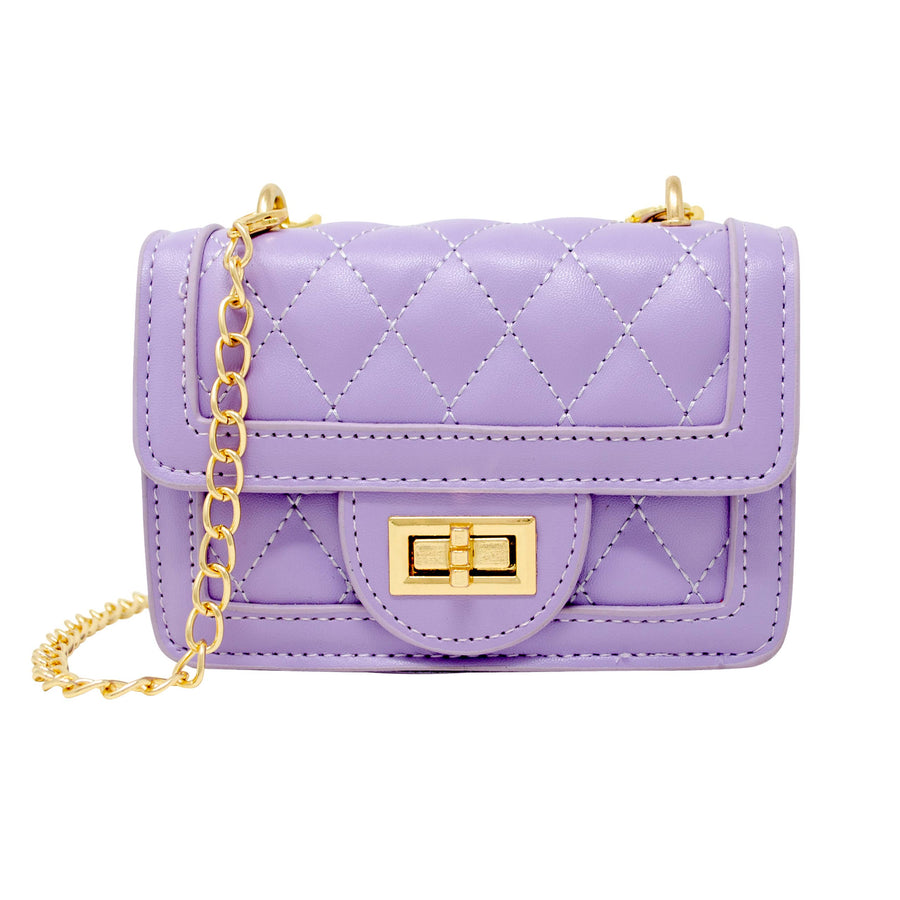 Kids Tiny Classic Quilted Mini Purse - Lavender - Gabrielle's Biloxi