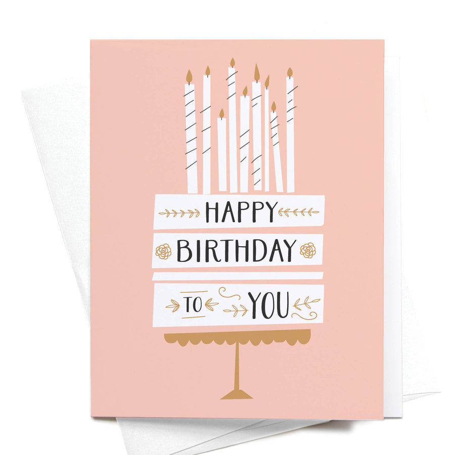 Happy Birthday to You Cake + Candles Greeting Card - Gabrielle's Biloxi