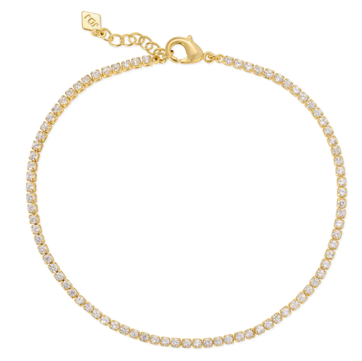 Joy Dravecky Gracie Tennis Anklet - Clear - Gabrielle's Biloxi