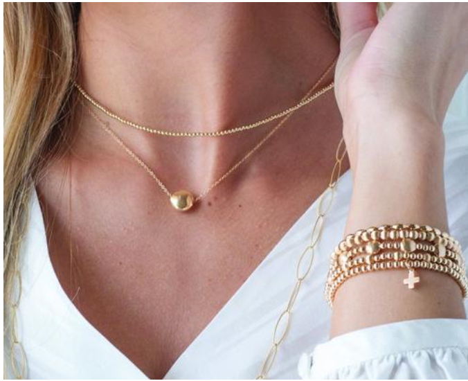 ENewton Choker Classic Gold 2mm Bead - Gabrielle's Biloxi