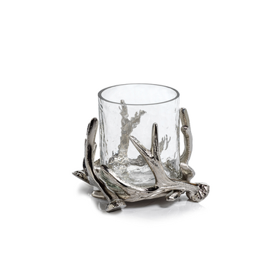 Antler Metal & Glass Candleholder - Gabrielle's Biloxi