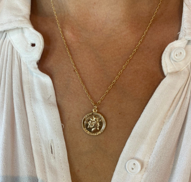 Joy Dravecky Gold-Filled Saint Anthony Necklace - Gabrielle&