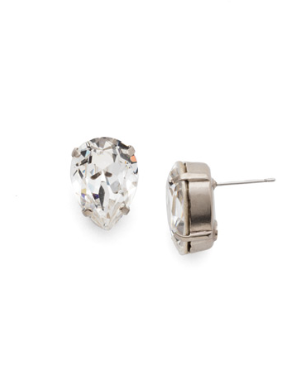 Sorrelli Fillippa Stud Earrings Antique Silver Crystal Envy - Gabrielle's Biloxi
