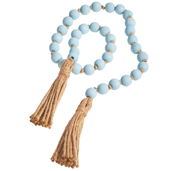 Blue Beaded Garland w/ Tassels - Gabrielle's Biloxi