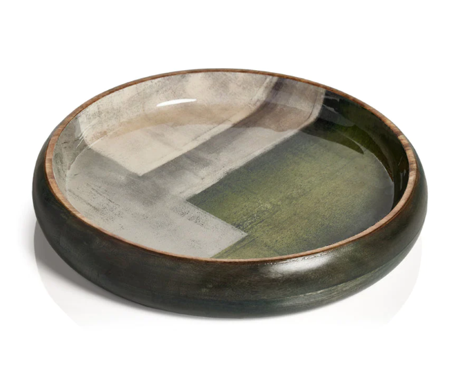 Sicilia Mango Wood Round Platter 14"x2.5" - Gabrielle's Biloxi