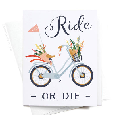 Ride or Die Bicycle Greeting Card - Gabrielle's Biloxi
