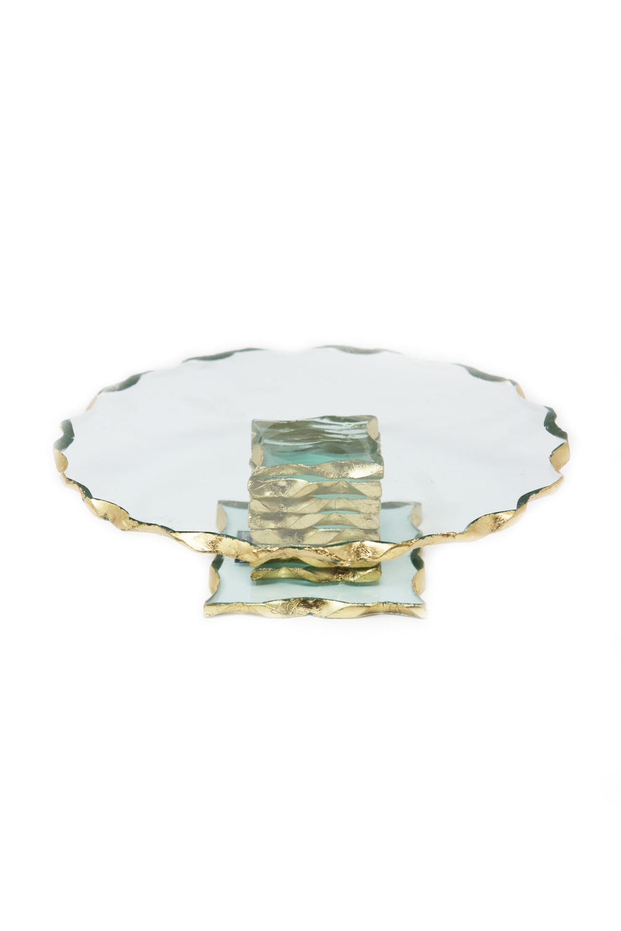 Chiseled Goldedge Handcrafted 9" Cake Stand