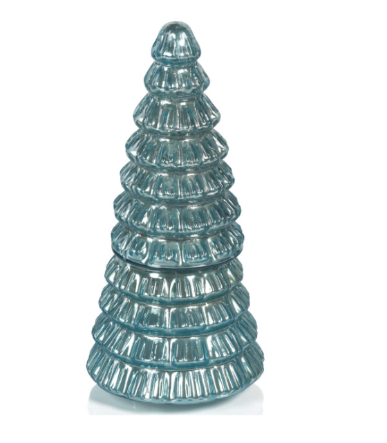 Siberian Fir Scented Candle tree, Antique Blue - Gabrielle&