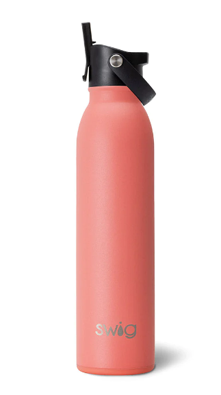 Swig 20oz Flip + Sip Water Bottle - Coral - Gabrielle's Biloxi